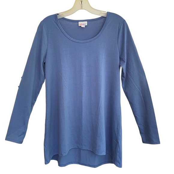 LuLaRoe LYNNAE Dusty Blue Long Sleeve Size Hi-Low Hem Size SMALL - Picture 4 of 4